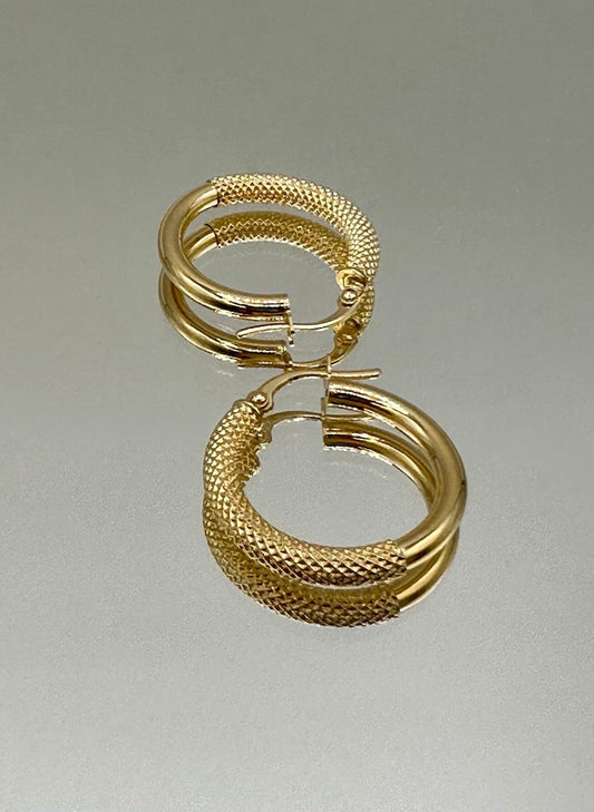 18K Real Gold Thick Hoop Earrings, Chunky Hoops, Polished Chunky Gold Hoop Earrings, Hoops for Women,18K Gold Hoop Earrings Gift for Her!