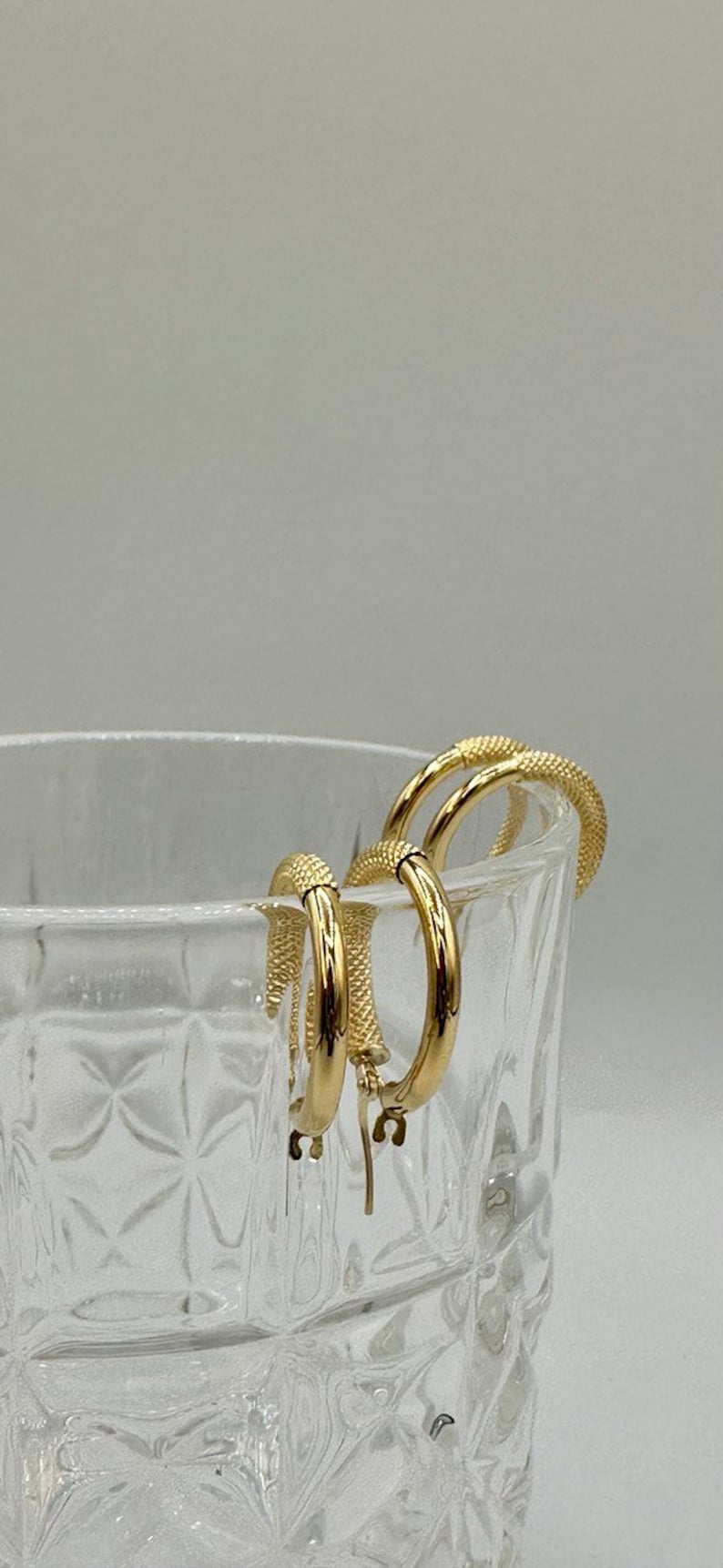 18K Real Gold Thick Hoop Earrings, Chunky Hoops, Polished Chunky Gold Hoop Earrings, Hoops for Women,18K Gold Hoop Earrings Gift for Her!