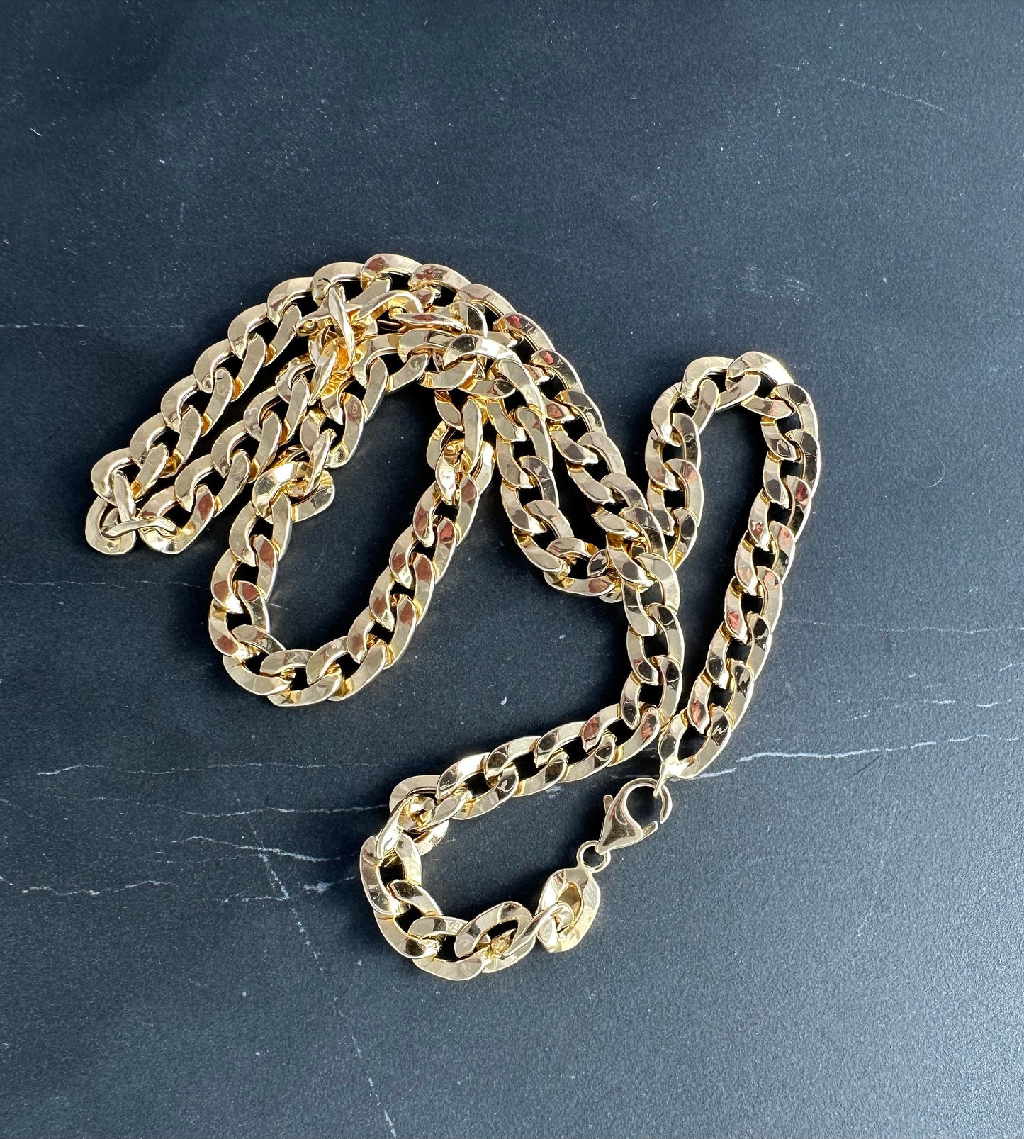 18k GOLD Curb(7.5mm), link Chain Necklace ,18kReal Gold curb,christmas Gift,Unisex Gold chain,18k GOLD Chain,Birthday Gift,Ladies 18 Gold.