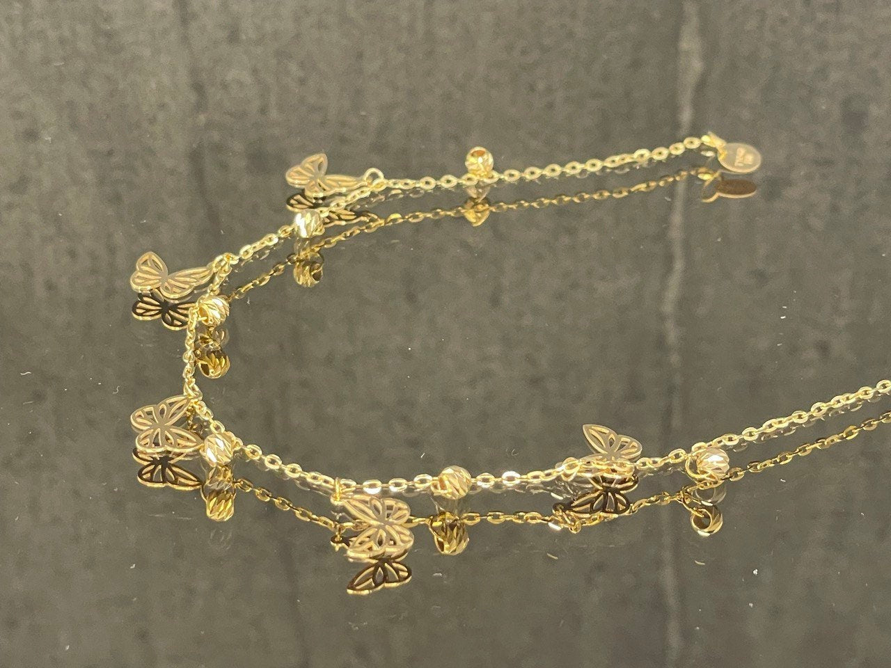 18K GOLD CHARM BRACELET(7.5"), Rael Gold, Christmas Gift, Birthday Gift, Anniversary Gift, For Her, Girlfriend Gift.