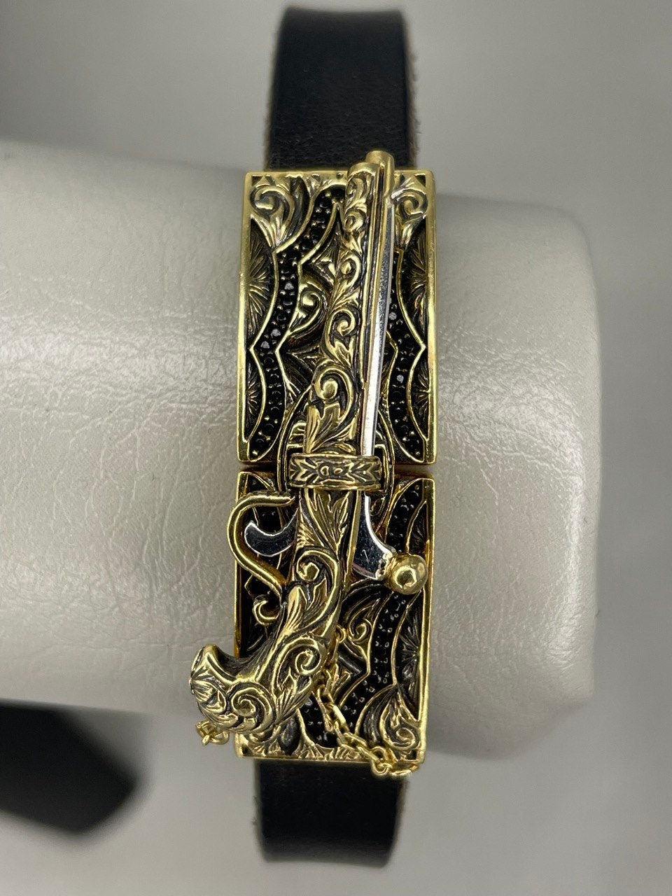 18K GOLD BRACELET (12MM*39MM)Real Gold ,Christmas Gift, Birthday Gift, For Him,