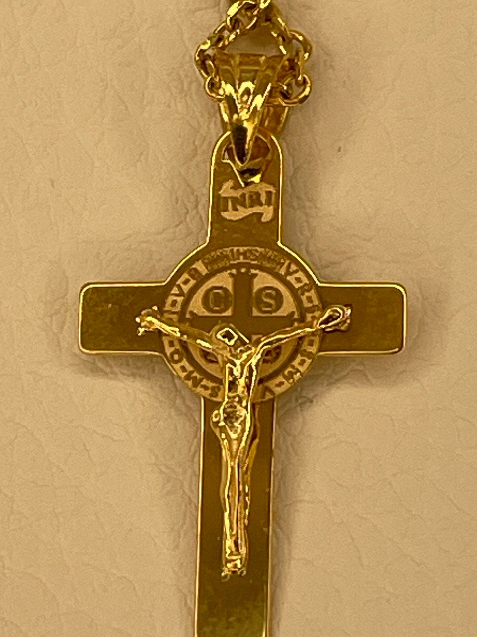 18K GOLD CROSS NECKLACE, Crucifix Necklace, Jesus Cross, Real Gold ,For Men ,For Women ,Birthday Gift, For Him ,For Her, Anniversary Gift.