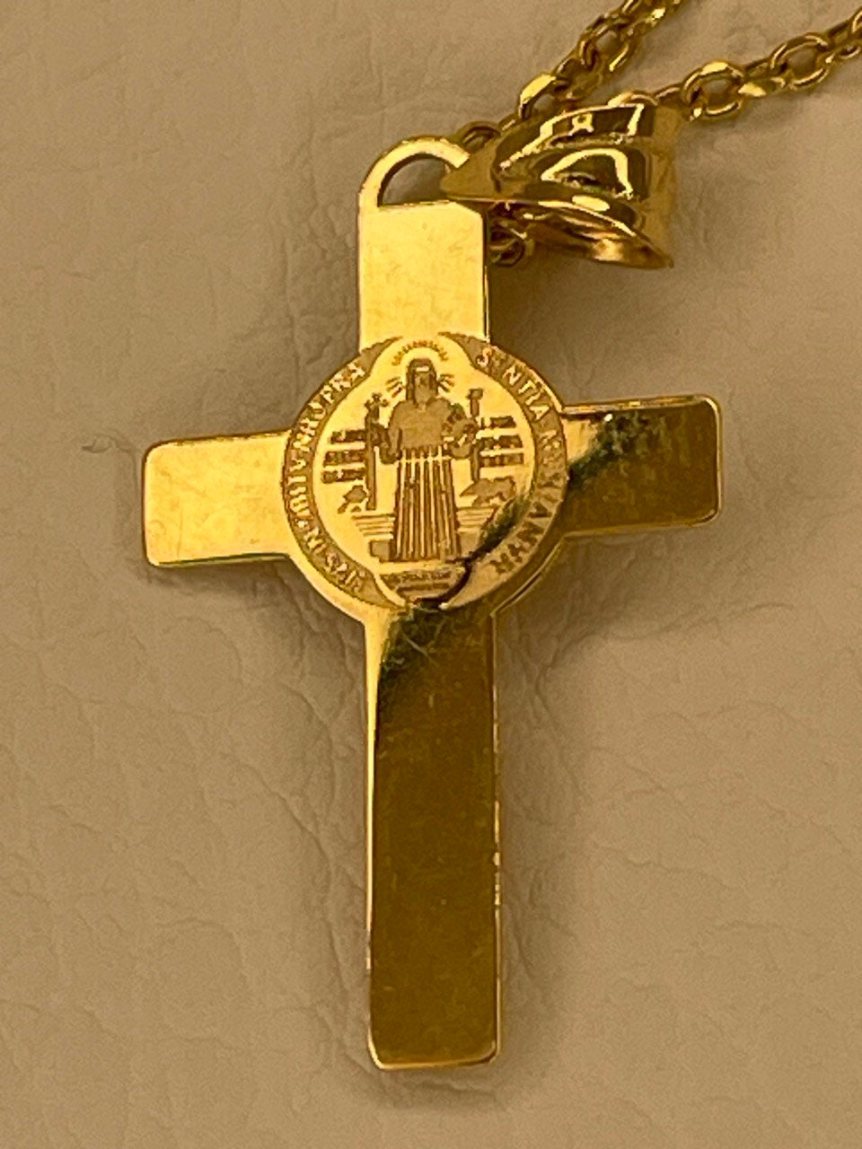 18K GOLD CROSS NECKLACE, Crucifix Necklace, Jesus Cross, Real Gold ,For Men ,For Women ,Birthday Gift, For Him ,For Her, Anniversary Gift.