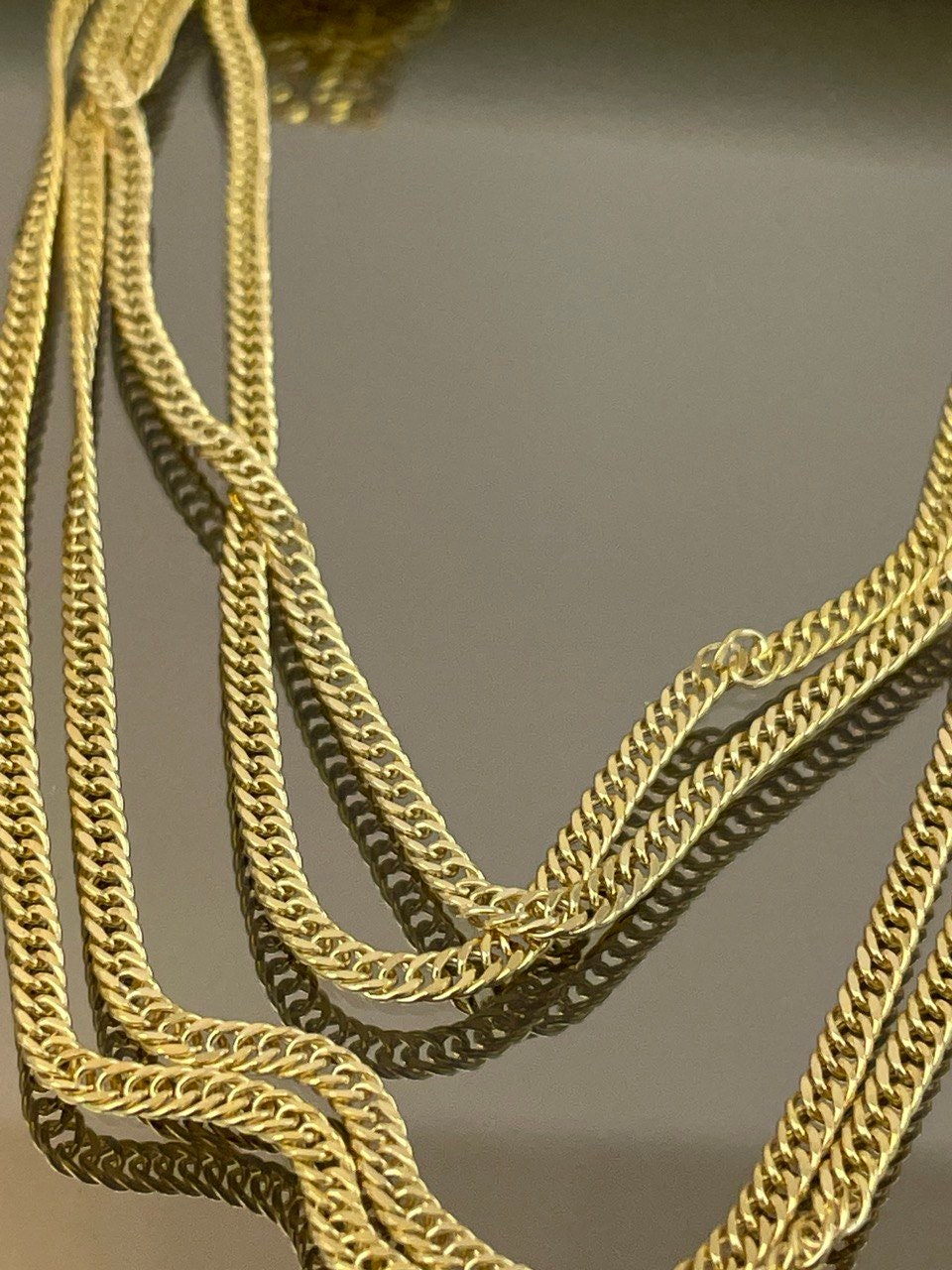 18K GOLD CURB DOUBLE (2mm),Real Gold,Birthday Gift,Christmas Gift,For Her,For Him,Anniversary Gift,boyfriend Gift,Girlfriend Gift.