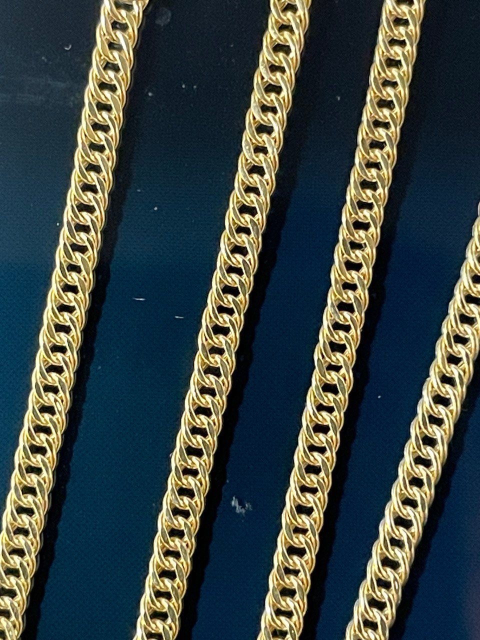 18K GOLD CURB DOUBLE (2mm),Real Gold,Birthday Gift,Christmas Gift,For Her,For Him,Anniversary Gift,boyfriend Gift,Girlfriend Gift.