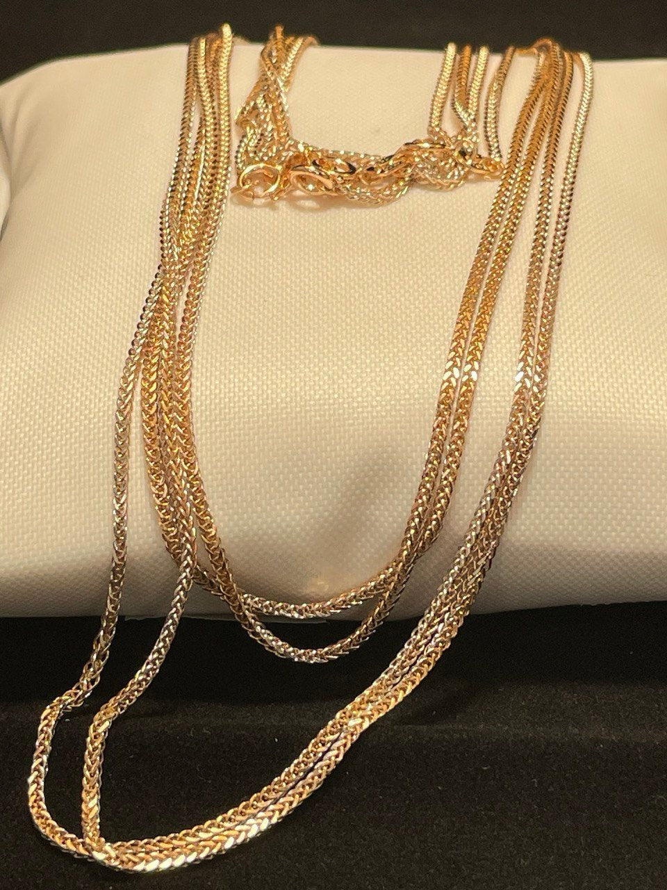 18K GOLD FRANCO(1.2mm) NECKLACE Chain,Real Gold,Rose Gold,For Him,For Her,Birthday Gift,Gift For Dad,Gift For Mom,Girlfriend Gift.