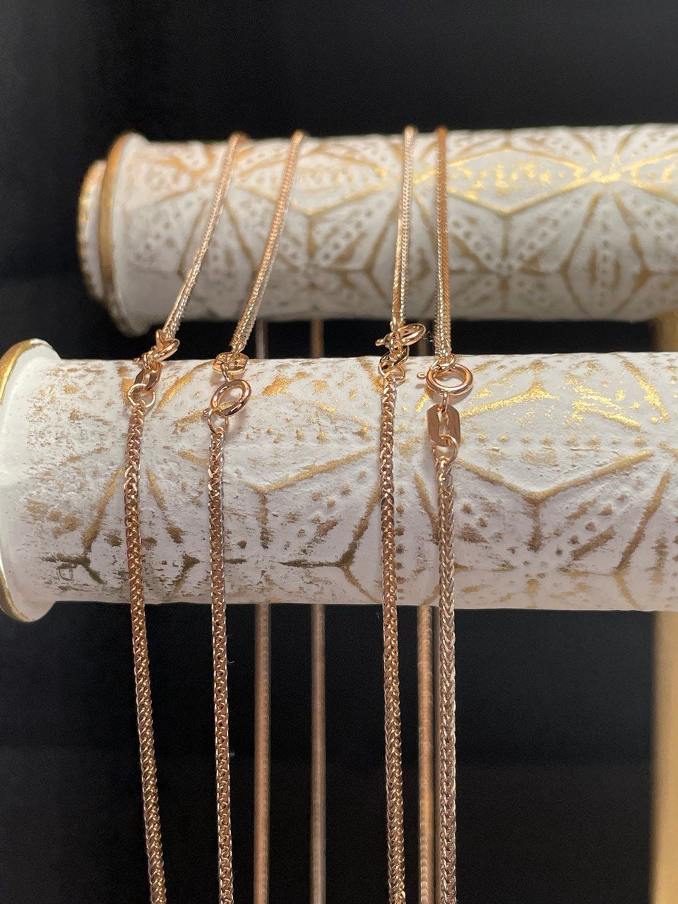 18K GOLD FRANCO(1.2mm) NECKLACE Chain,Real Gold,Rose Gold,For Him,For Her,Birthday Gift,Gift For Dad,Gift For Mom,Girlfriend Gift.