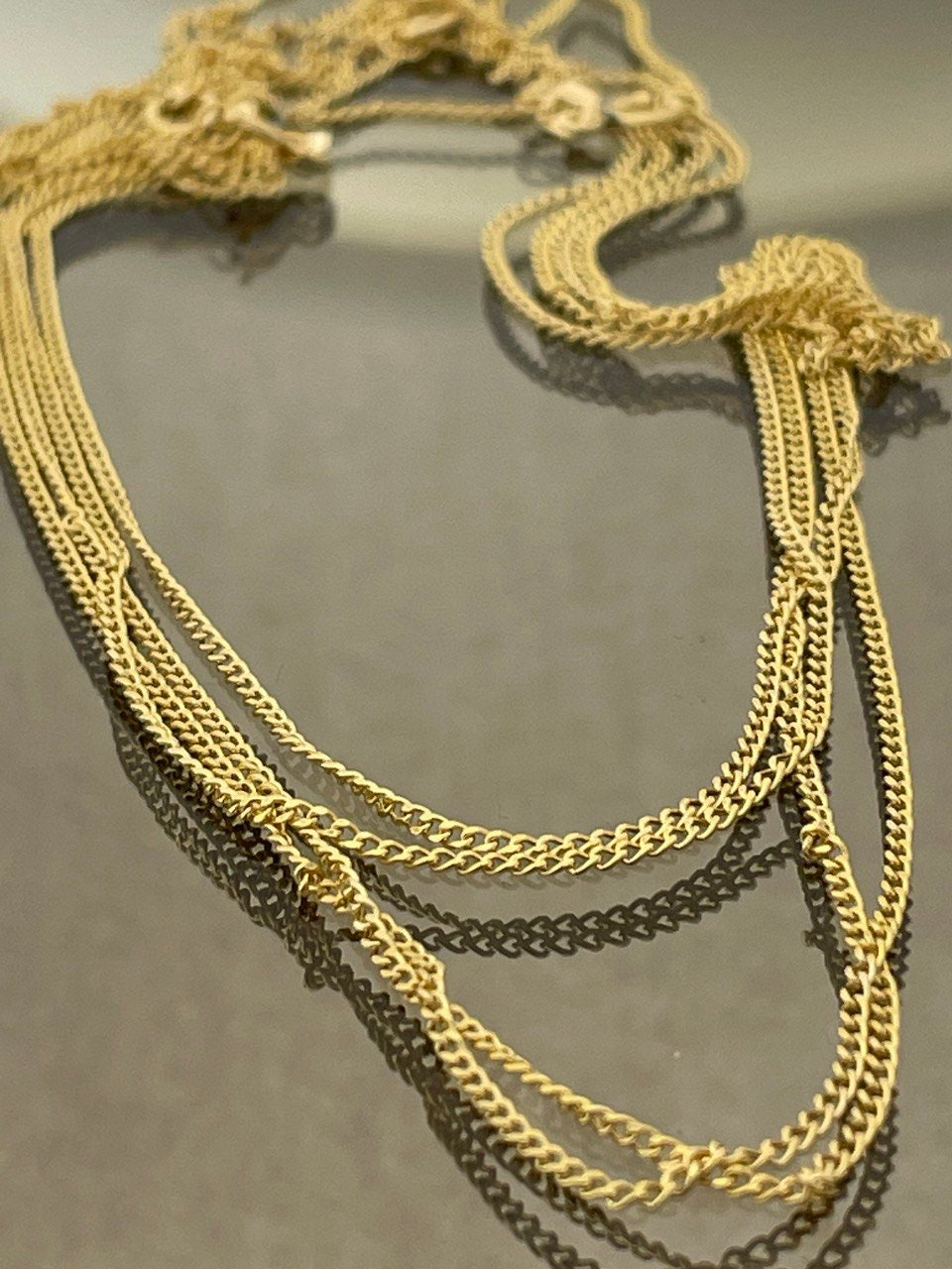 18K GOLD CURB NECKLACE (1mm),Real Gold,Solid Gold,For Him,For Her,Birthday Gift,Anniversary Gift,Gift For Dad,Gift For Mom.