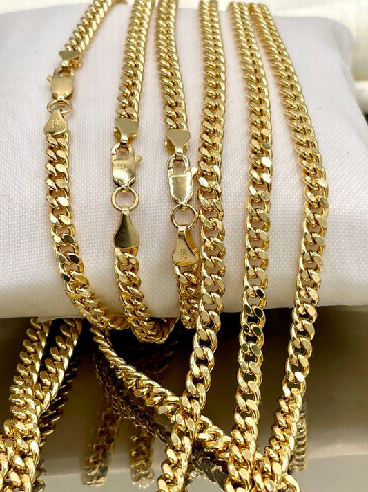 18K GOLD CURB NECKLACE (4.2mm)Solid Gold,Real Gold,Necklace Chain,For Her,For Him,Birthday Gift,Christmas Gift,Gift For Dad,Gift For Mom.