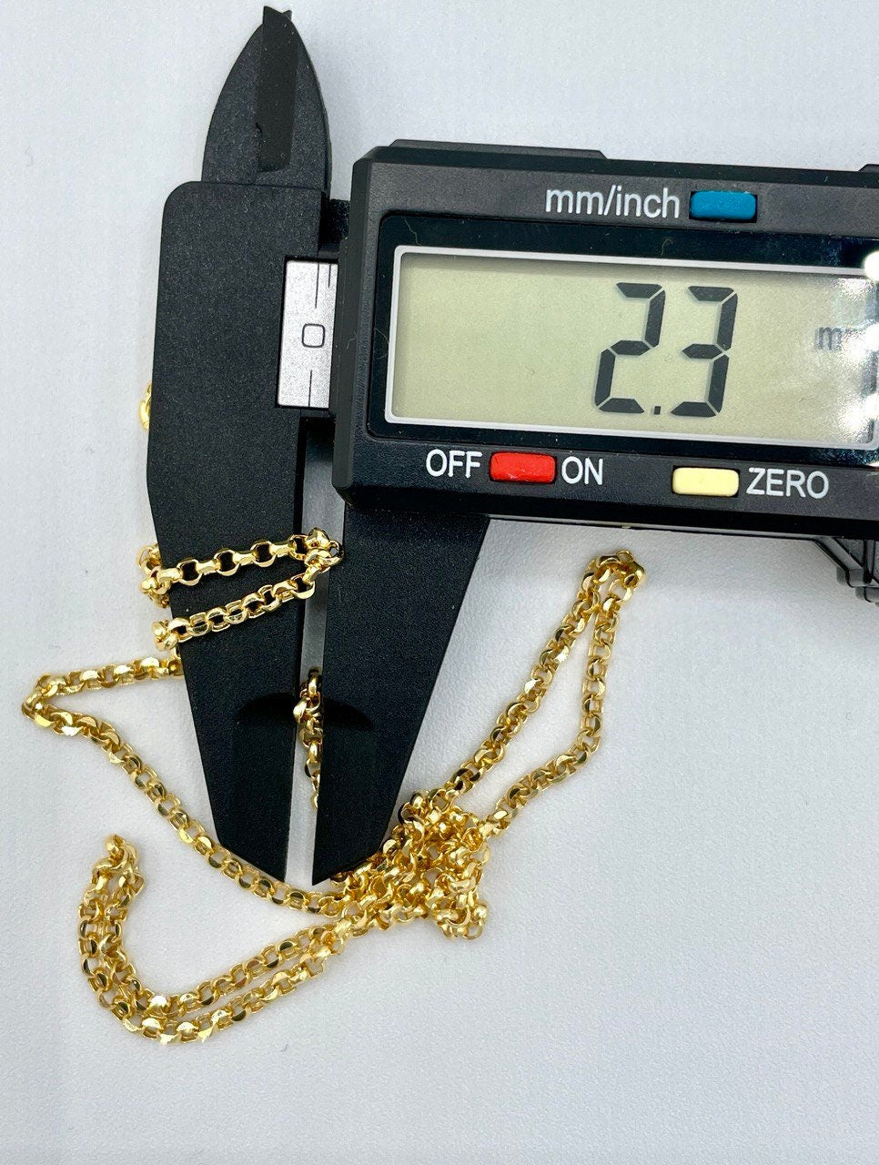 18K GOLD ROLO(2.3)NECKLACE Chain,Real Gold,SolidGold, Diamond Cut,Yellow Gold,Birthday Gift,Partner Gift,For Her,For Him,Gift For Dad.