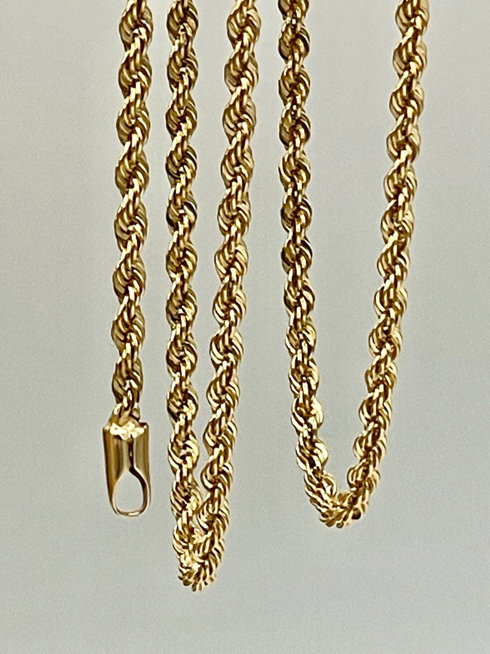 18K GOLD ROPE CHAIN(2.1mm)Necklace,Real Gold,Yellow Gold,Birthday Gift,Partner Gift,For Her,For Him,Gift For Dad,Gift For Mom,Christmas Gift