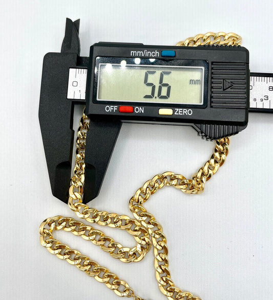 18K GOLD CURB(5.7mm) NECKLACE,Real Gold,Yellow Gold,Birthday Gift,Partner Gift,Wedding Gift,Anniversary Gift,For Her,For Him,Gift For Mom.