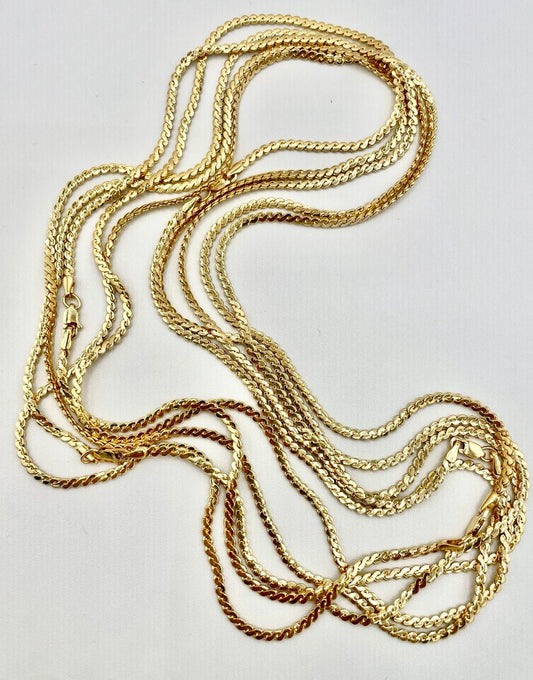 18K GOLD CURB (2.3mm)NECKLACE,Real Gold,Yellow Gold,Solid Gold,Birthday Gift,Partner Gift,For Her,For Him,New StyleGift For Dad,Gift For Mom