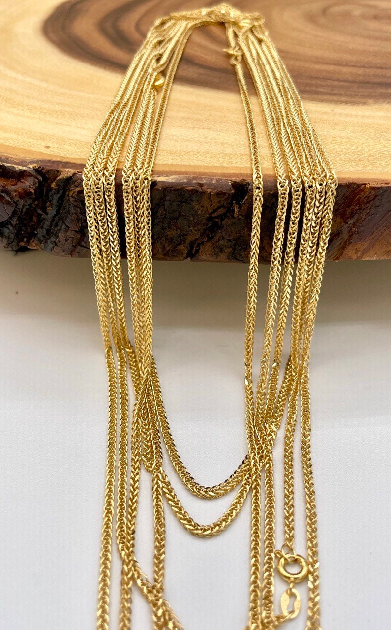18Karat Gold Franco Necklace Chain(2mm)Thick16"_22"Length,Real 18Karat Gold ,Yellow Gold,Birthday Gift,Partner Gift,Gift for Men/Women.