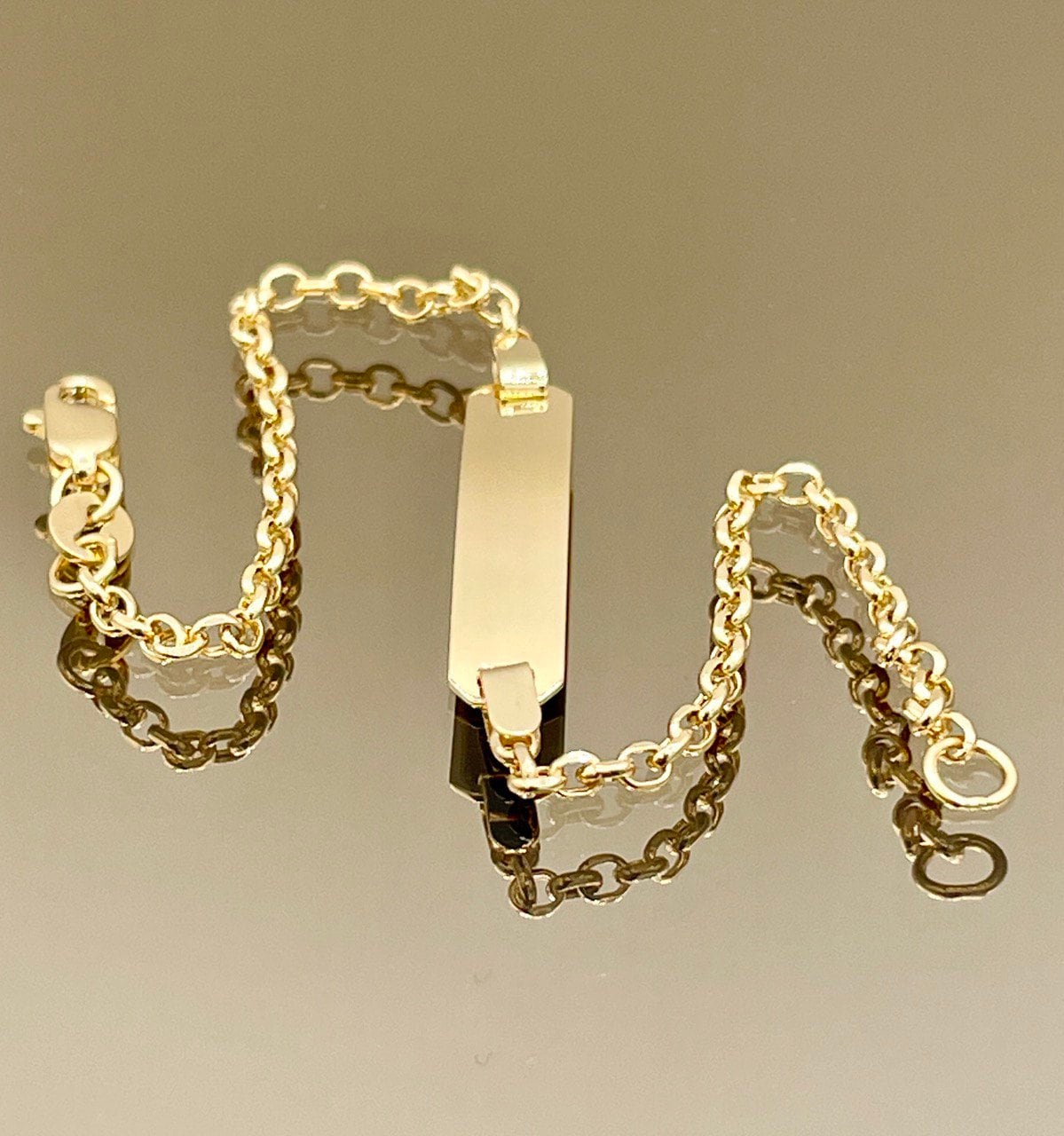 18K Solid Gold Cable Bracelet, Yellow 18K Gold Cable Links Bracelet,1.4mm Thick Real Gold Cable Bracelet for Men/Women,Gifts for Him/Her!