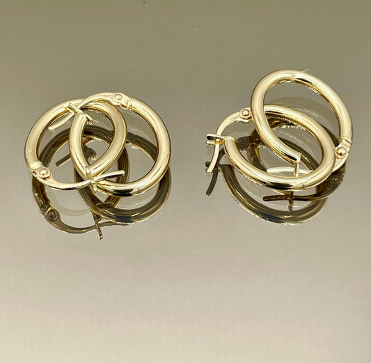 18k Gold Bold Oval Hoop Earrings | Chunky Thick Earrings, Huggie Fancy Earrings, Daily Jewelry, Christmas Gift, Birthday Gift, Gift for Her.