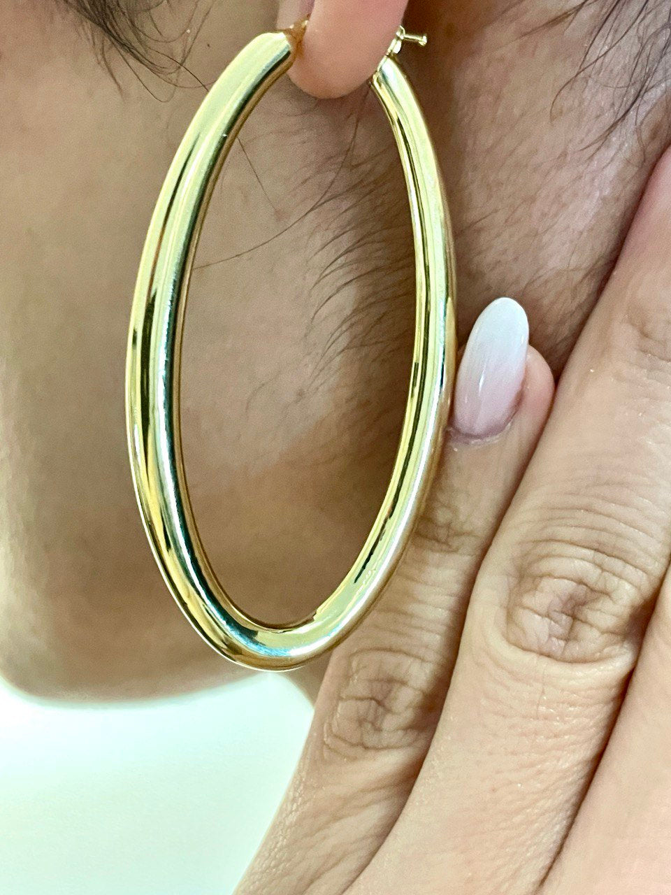 18k Gold Hoop Earrings Extravaganza: Unveiling Extra Chunky Hoop Earrings - Elevate Your Style with Bold Sophistication,Real Gold Women/Girl