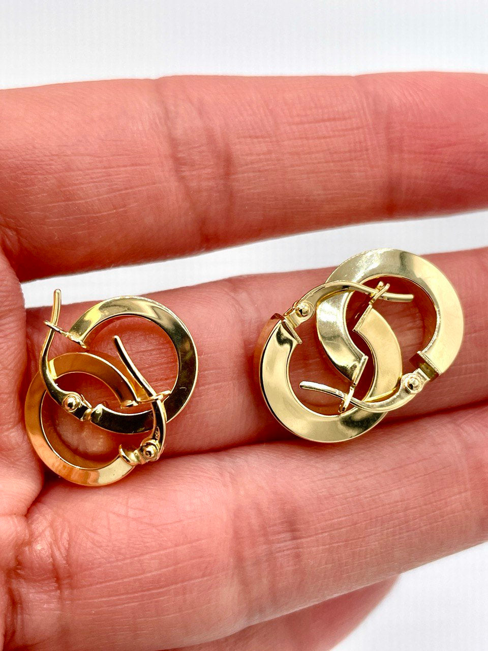 18K Real Gold Thick Hoop Earrings, Chunky Hoops, Polished Chunky Gold Hoop Earrings, Hoops for Women,18K Gold Hoop Earrings Gift for Her.