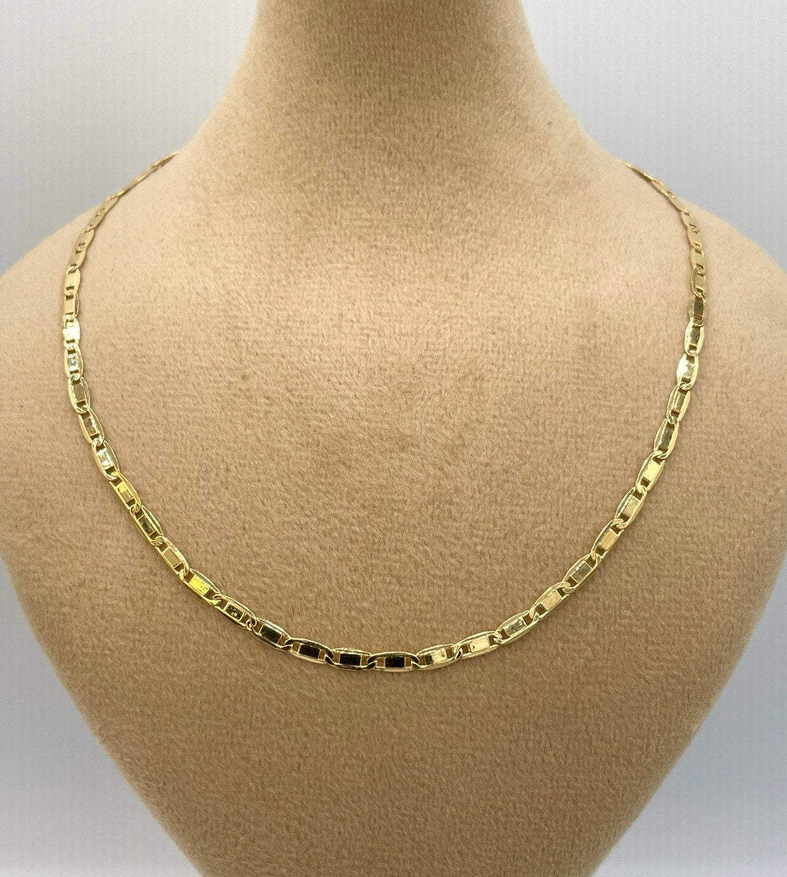 14k Gold ANCHOR CHAIN Necklace,3mm ,Mariner chain Active, 14k Real Gold chain, 14k Gold Mariner necklace ,gift necklace, Christmas Gift