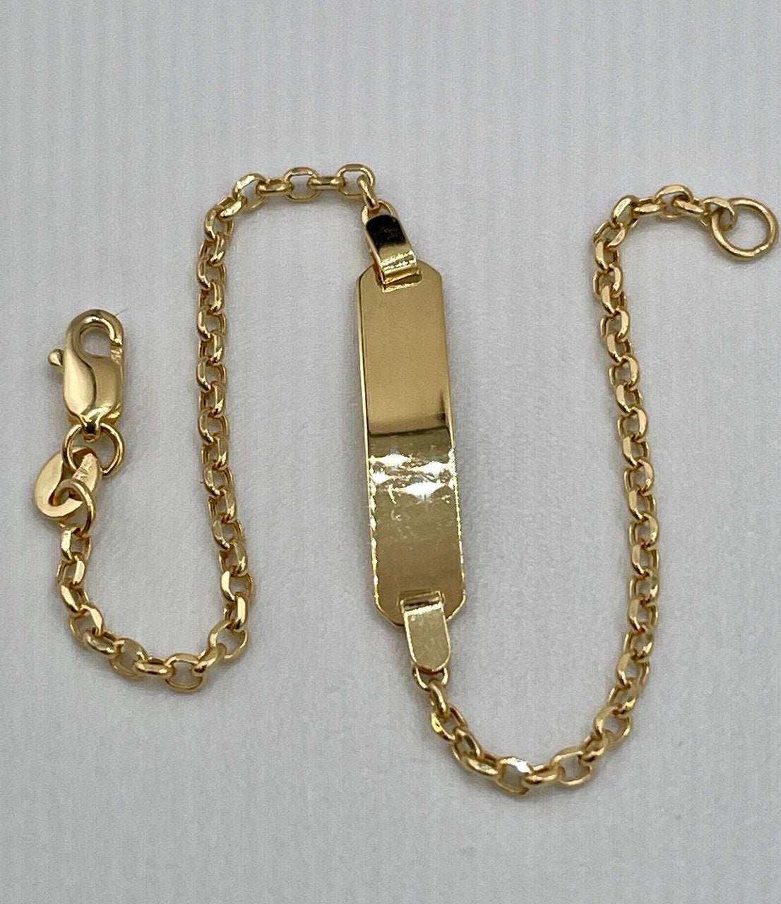 18K Solid Gold Cable Bracelet, Yellow 18K Gold Cable Links Bracelet,1.4mm Thick Real Gold Cable Bracelet for Men/Women,Gifts for Him/Her!