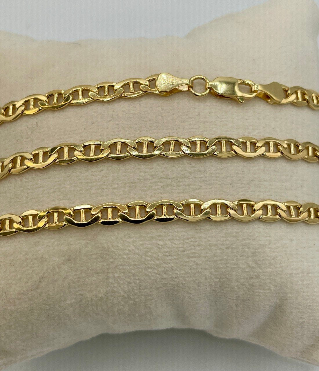 14k Gold ANCHOR CHAIN Necklace,4mmThick,Tiger eyes Necklace,14k Real SOLID Gold chain,14k Gold Mariner necklace ,Gift necklace,Birthday Gift