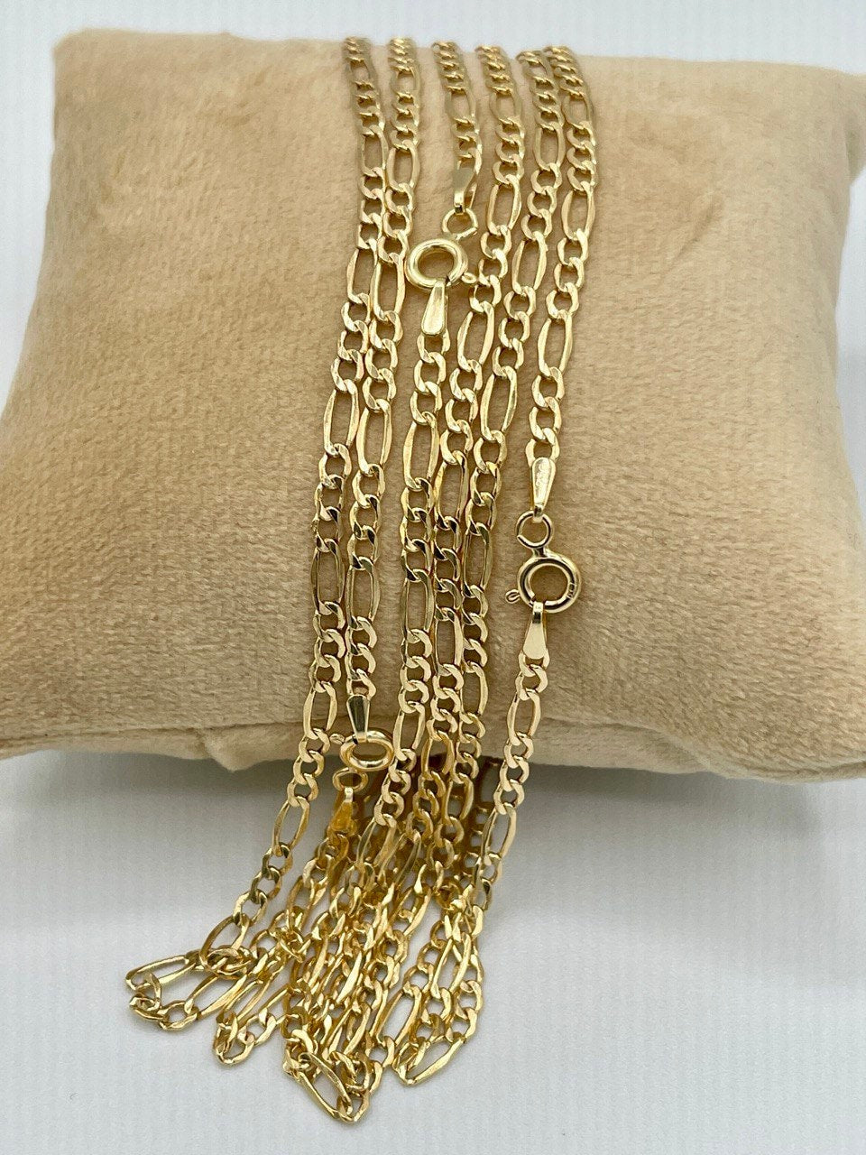 18Karat Gold Figaro Chain Necklace, Real 18K Gold Figaro Monaco Links Chain, Pure 18K Gold, Gold Chain For Men/Women, Beautifully Crafted!