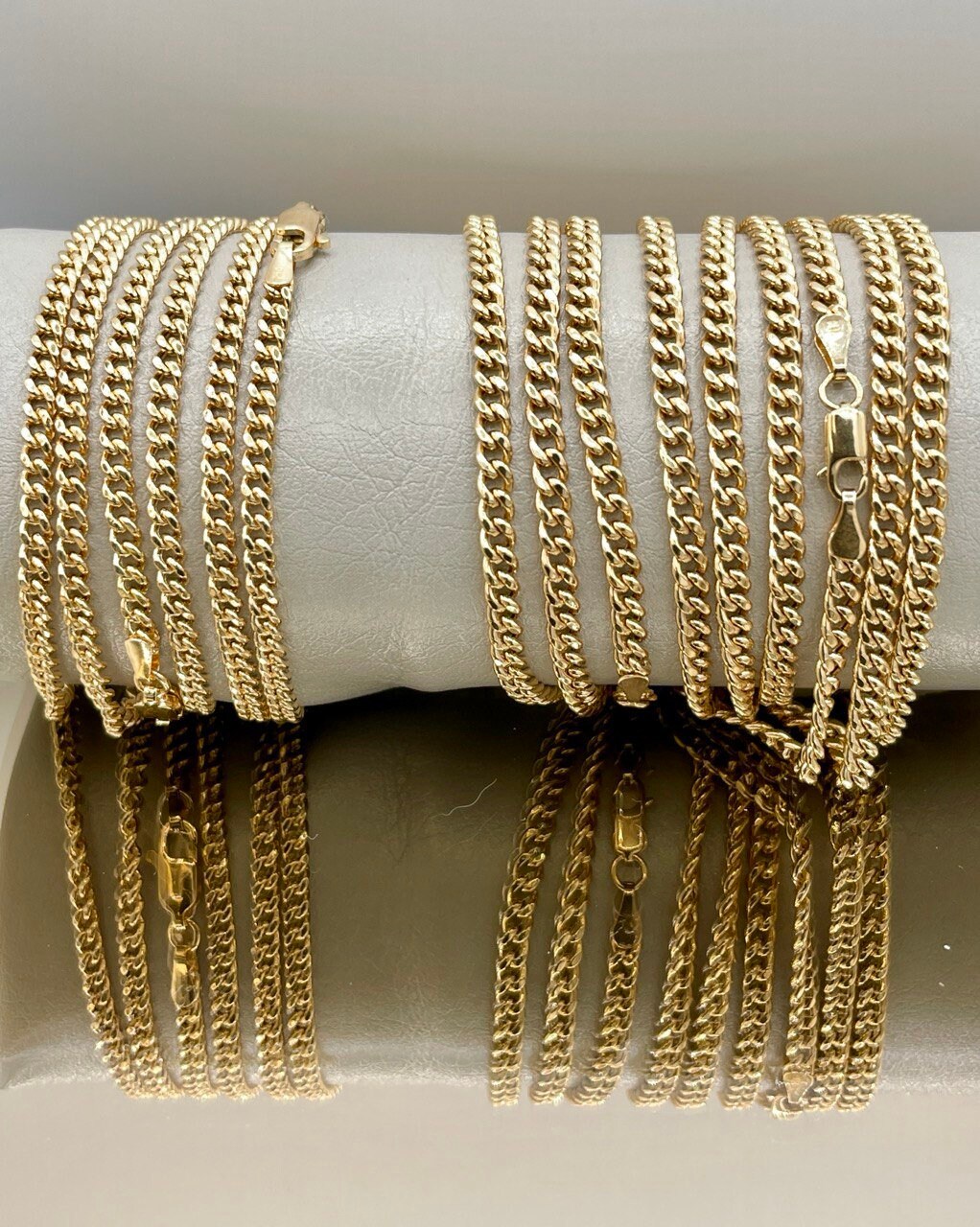 Solid 18K Gold Curb Chain Necklace, Real 18K Gold Miami Cuban Links Chain, 2.7MM_3MM Thick, Real Gold Chain for Him/Her, Birthday Gift!