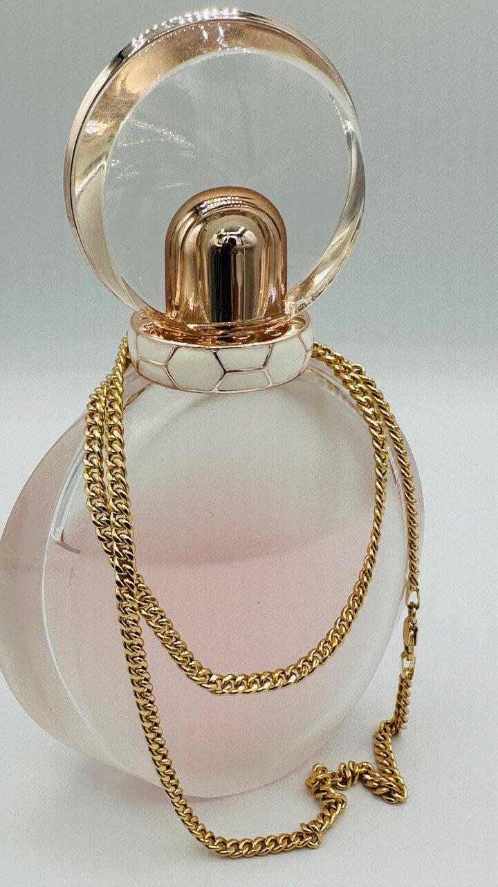 Real 18K Gold Curb Chain Necklace, Pure 18K Gold Miami Cuban Links Chain, 3.5MM Thick, Real Solid Gold Chain for Men/Women, Birthday Gift!