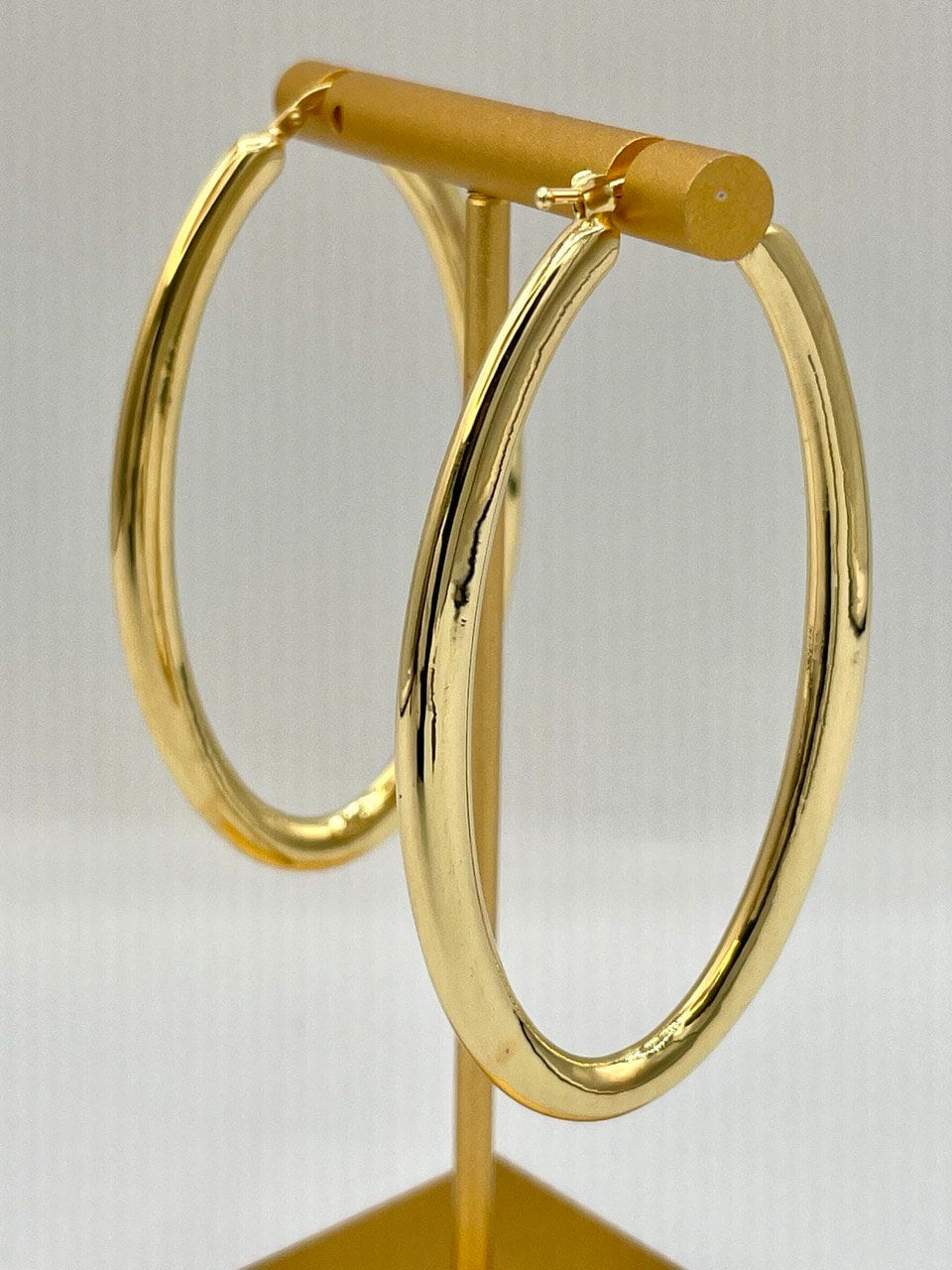 18k Gold Hoop Earrings Extravaganza: Unveiling Extra Chunky Hoop Earrings - Elevate Your Style with Bold Sophistication,Real Gold Women/Girl