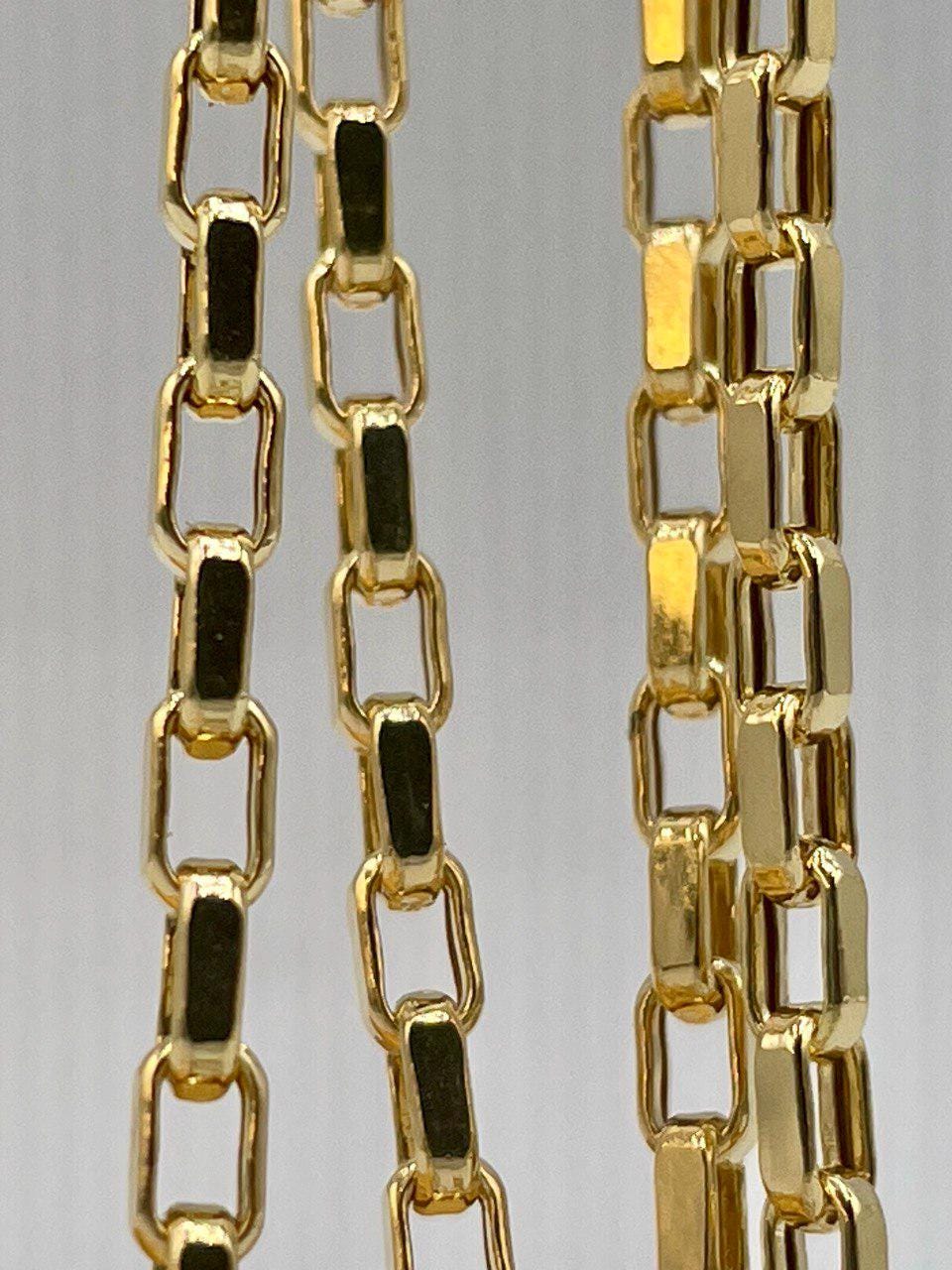 14K Solid Gold Box Chain Necklace, Real 14K Gold Yellow Box Link Gold Chain, 2.5mm to _22" to 25.5", Genuine Solid Gold Chain for Men/Women!