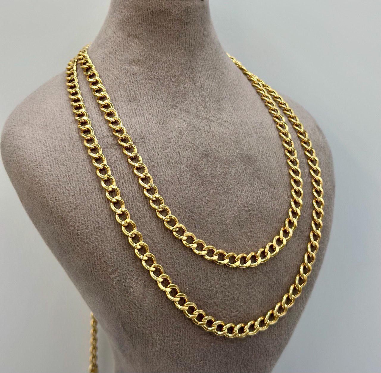 14K Solid Gold Miami Cuban Chain Necklace, Curb Cuban Links Chain, Real 14K Gold Chain for Men/Women, 5mm _ 19.75"- 25.5", 14K Gold Chain!