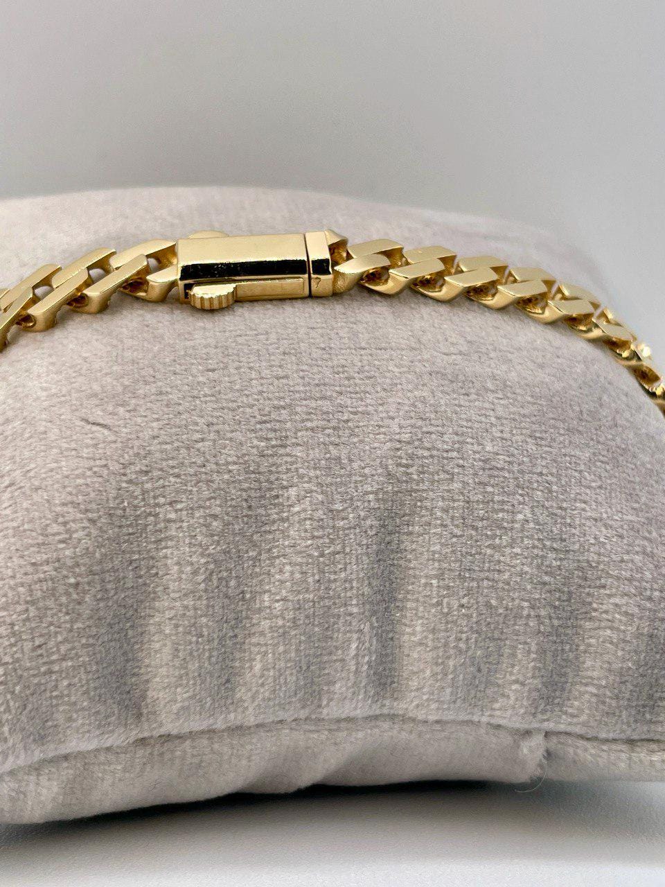 18K Solid Gold Miami Cuban Bracelet, Real 18K Yellow Gold Chunky Cuban Chain Link Bracelet, 7MM Thick, Real Gold Bracelet For Men & Women!