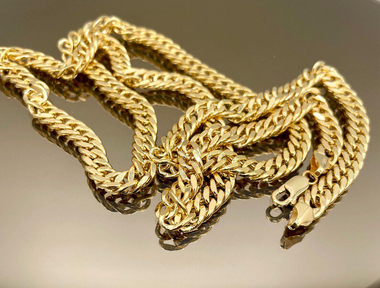 14K Solid Gold Curb Chain Necklace – Real Gold 6mm Miami Cuban Link – Unisex Heavy Gold Chain for Men & Women – Luxury 14K Gold Jewelry