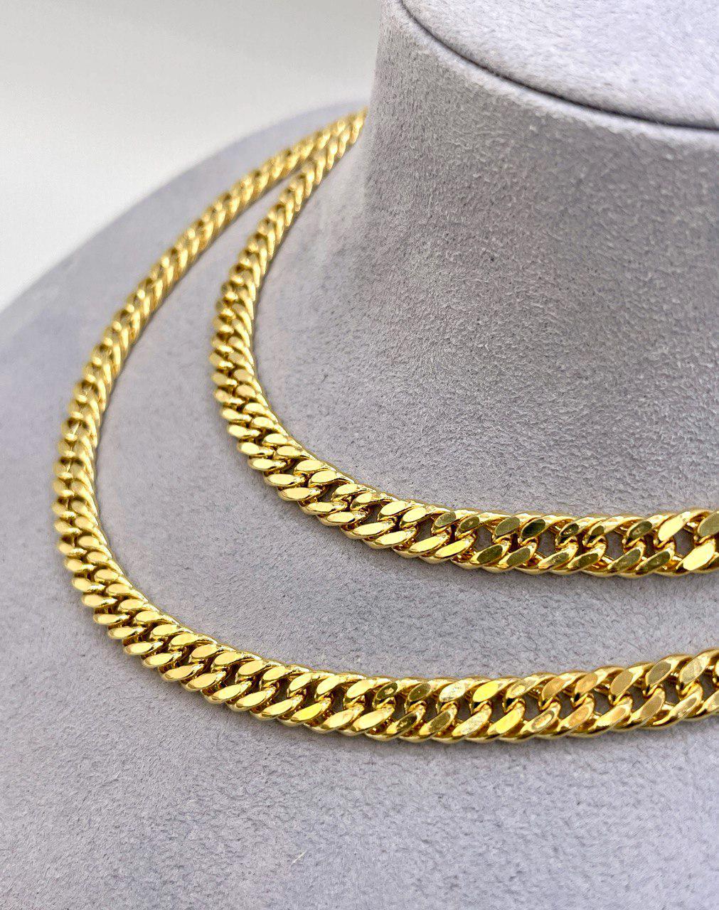 14K Solid Gold Curb Chain Necklace – Real Gold 6mm Miami Cuban Link – Unisex Heavy Gold Chain for Men & Women – Luxury 14K Gold Jewelry