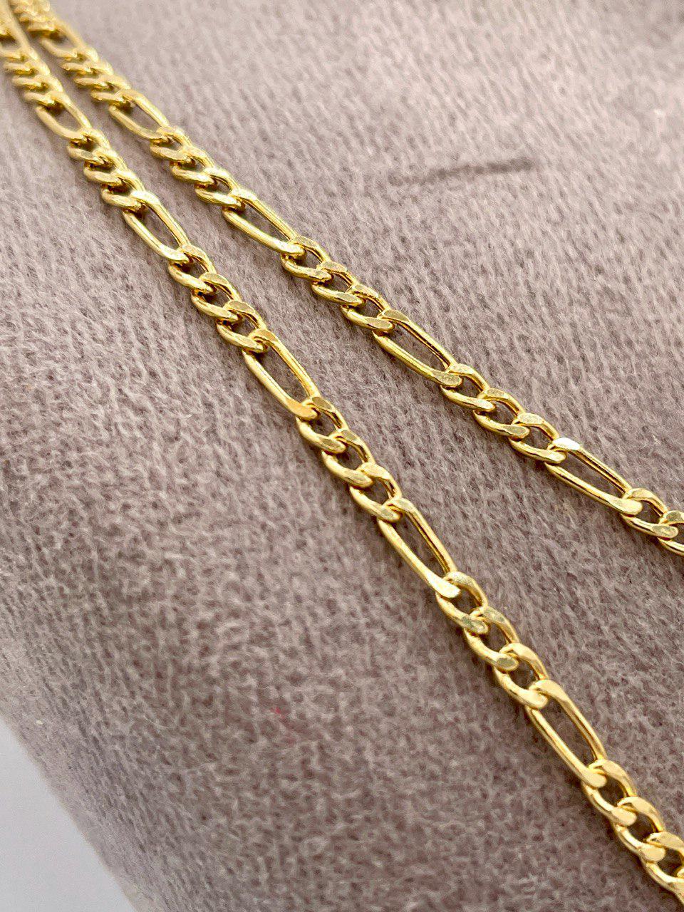 18K Solid Gold Figaro Chain Necklace, Real 18K Gold Figaro Link Chain for Men, Women, 2.5mm _ 20 to 22 inches 18K Gold Chain, Birthday Gift!