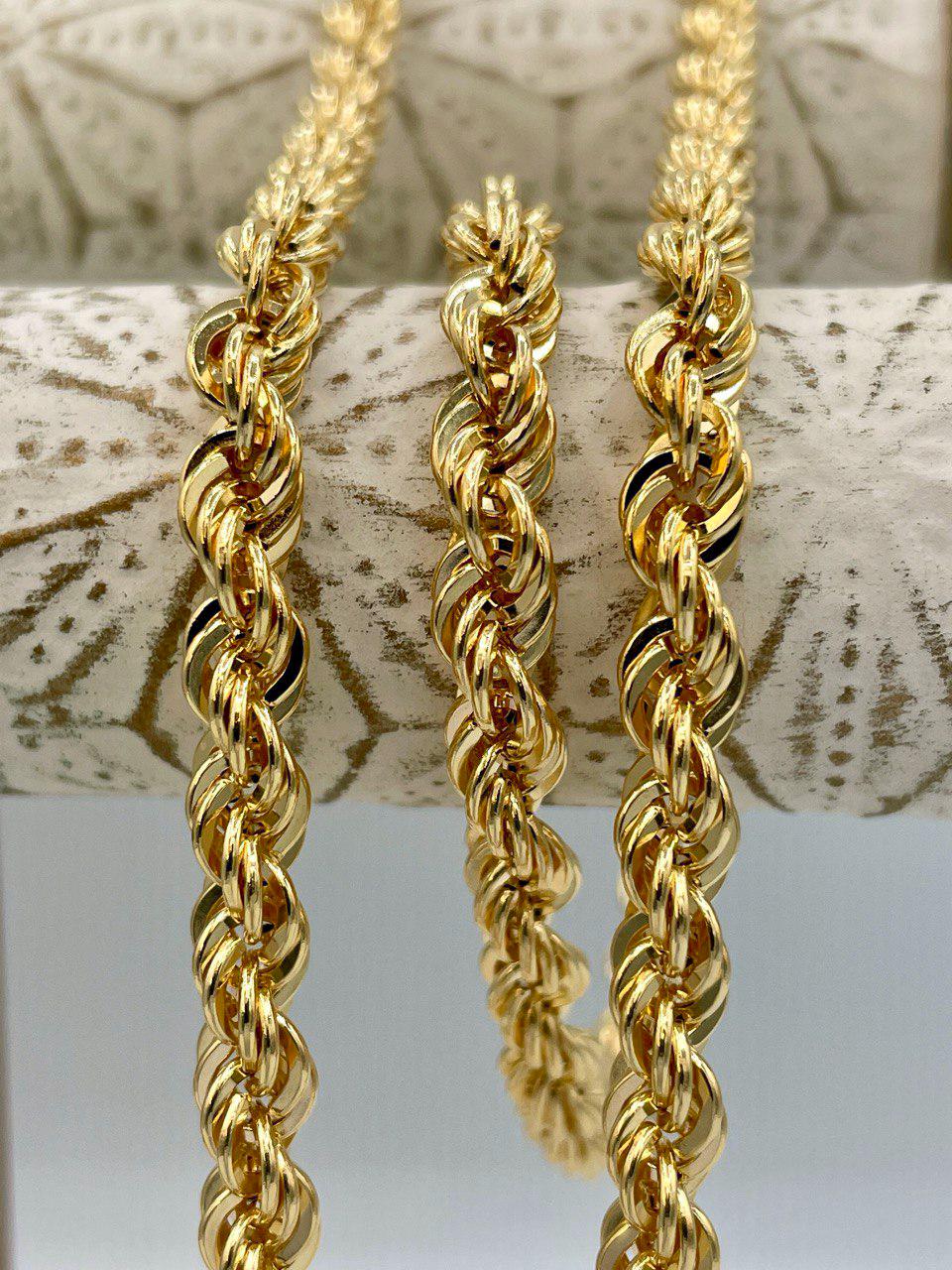 Solid Gold 18k Rope Chain, Chunky Gold Rope Chain,Real Gold Chain,For Him/Her,Birthday Gift,Anniversary Gift.