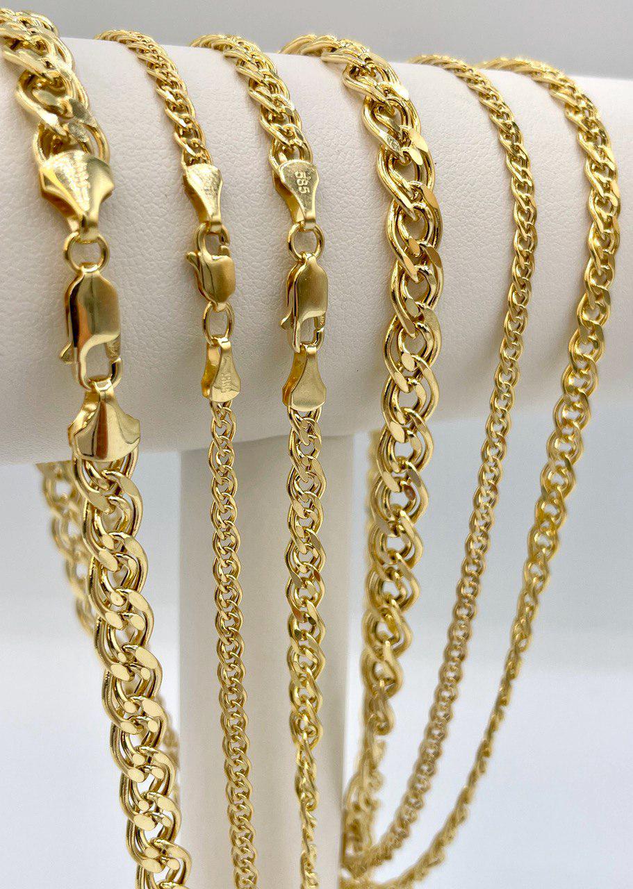 14K Solid Gold Chino Id Chain,Real Gold Chain, 3mm/4.5mm/6.5mm Thickness, Birthday gift For Him/Her