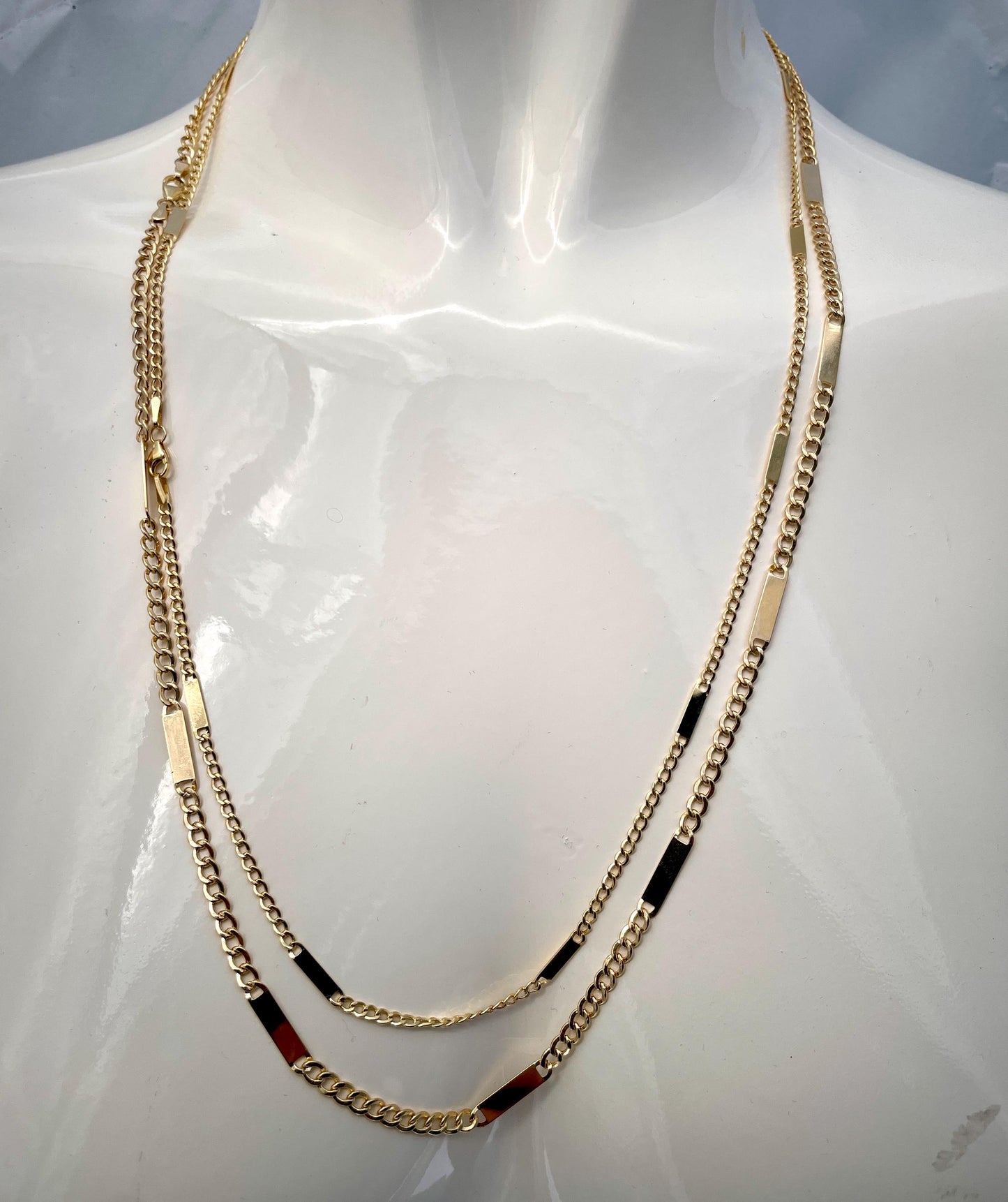 14K Solid Gold Vintage Style/Miami Cuban Link Chain Necklace/14K Cuban Necklace/3.5mm/2.5mm,24"-26" Link Cuban Chain Men&Woman/Birthday Gift