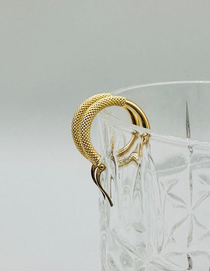 18K Real Gold Thick Hoop Earrings, Chunky Hoops, Polished Chunky Gold Hoop Earrings, Hoops for Women,18K Gold Hoop Earrings Gift for Her!