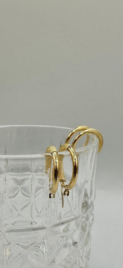 18K Real Gold Thick Hoop Earrings, Chunky Hoops, Polished Chunky Gold Hoop Earrings, Hoops for Women,18K Gold Hoop Earrings Gift for Her!