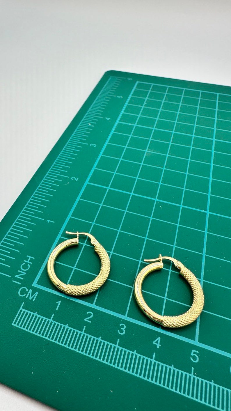 18K Real Gold Thick Hoop Earrings, Chunky Hoops, Polished Chunky Gold Hoop Earrings, Hoops for Women,18K Gold Hoop Earrings Gift for Her!