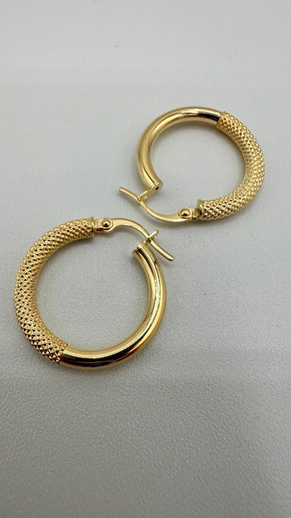 18K Real Gold Thick Hoop Earrings, Chunky Hoops, Polished Chunky Gold Hoop Earrings, Hoops for Women,18K Gold Hoop Earrings Gift for Her!
