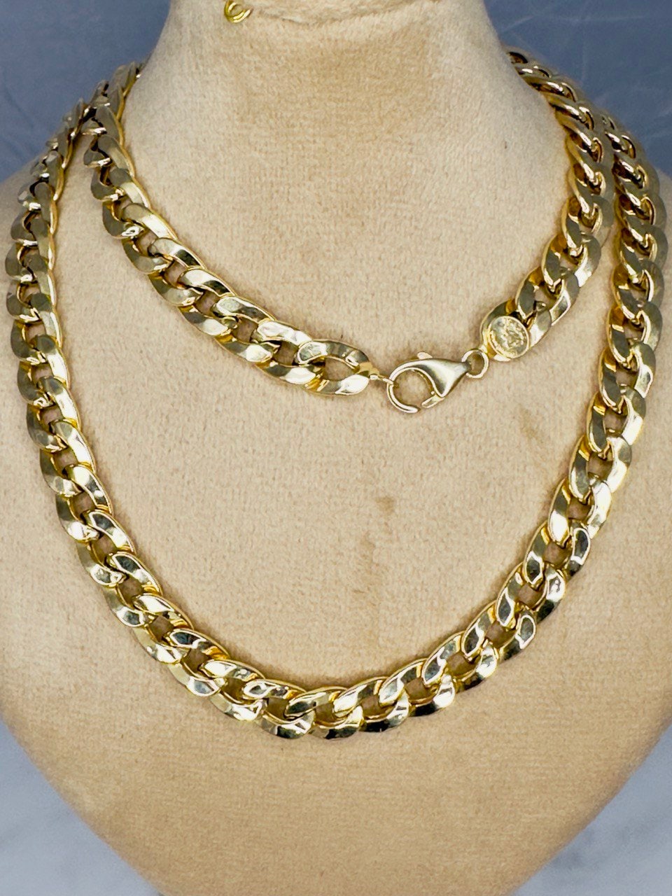 18k GOLD Curb(7.5mm), link Chain Necklace ,18kReal Gold curb,christmas Gift,Unisex Gold chain,18k GOLD Chain,Birthday Gift,Ladies 18 Gold.
