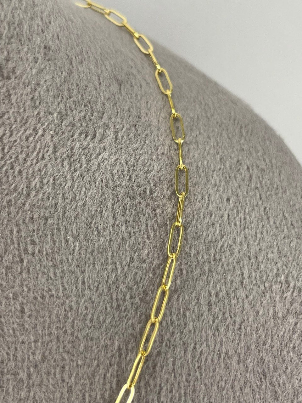 18K GOLD CLIP CHAIN, Real Gold, Christmas Gift, Anniversary Gift, Birthday Gift, For Him, For Her, Girlfriend Gift, Boyfriend Gift,(1.7mm)