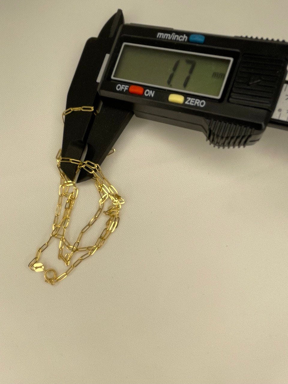 18K GOLD CLIP CHAIN, Real Gold, Christmas Gift, Anniversary Gift, Birthday Gift, For Him, For Her, Girlfriend Gift, Boyfriend Gift,(1.7mm)