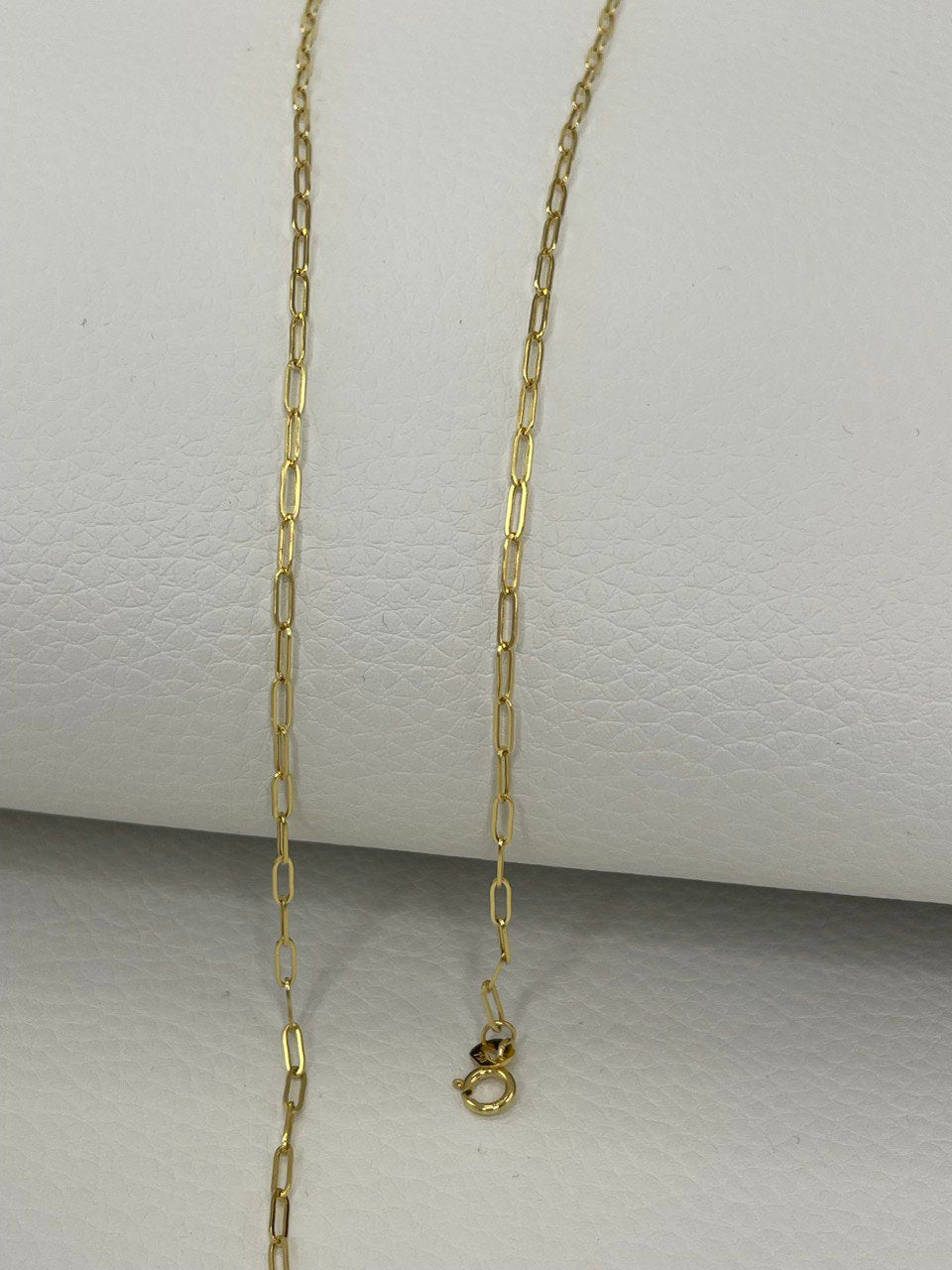 18K GOLD CLIP CHAIN, Real Gold, Christmas Gift, Anniversary Gift, Birthday Gift, For Him, For Her, Girlfriend Gift, Boyfriend Gift,(1.7mm)