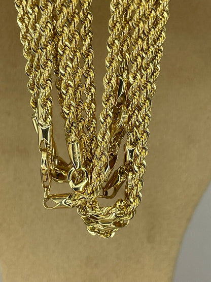 18K GOLD ROPE CHAIN (2.4mm)18' 20" 22" Christmas Gift, Birthday Gift,For Her ,For Him,Real Gold Chain ,Annivarsary Gift.