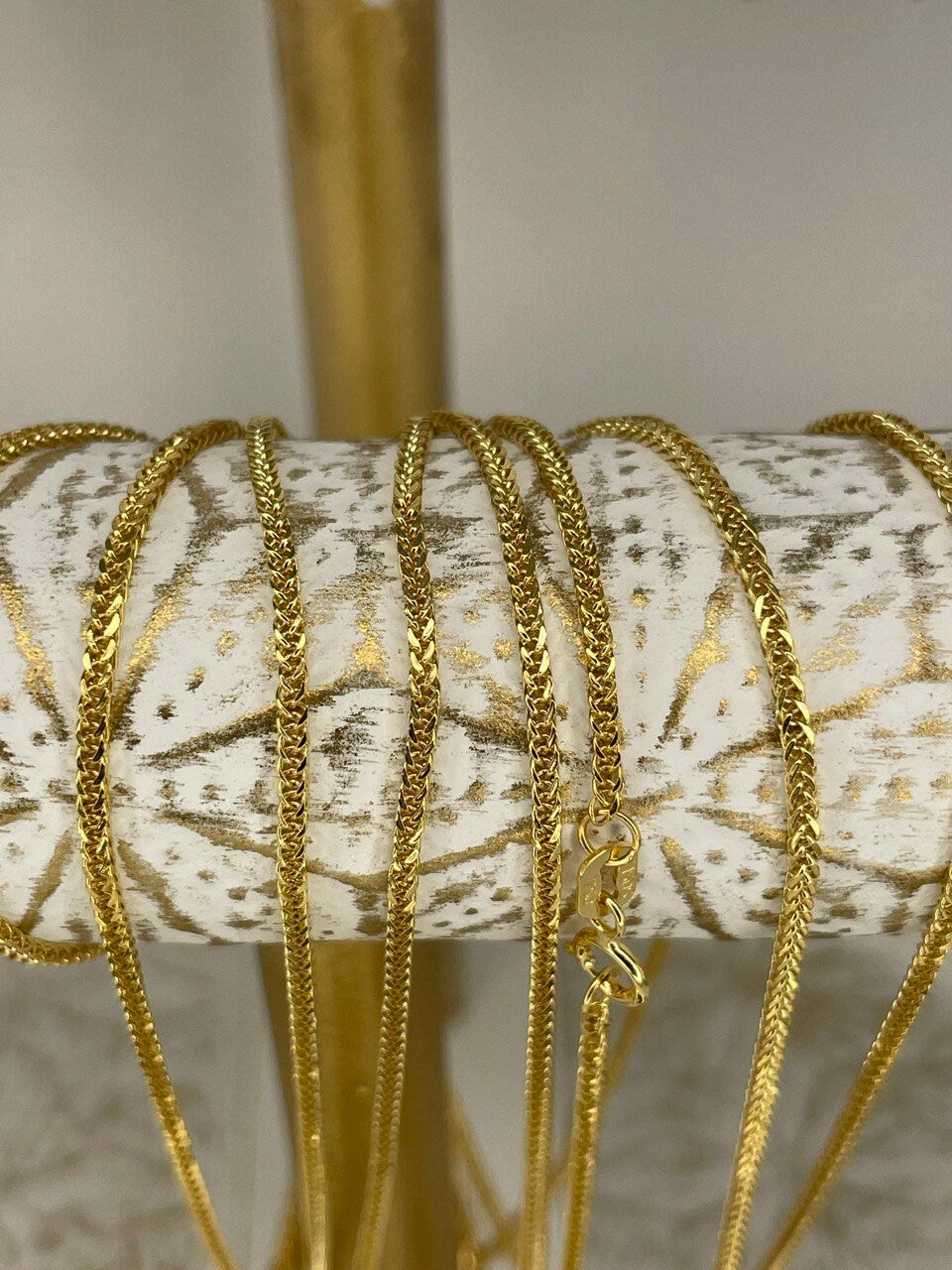 18K GOLD FRANCO (1.5mm), Real Gold ,Christmas Gift, Birthday Gift, For Her, For Him, Girlfriend Gift, Boyfriend Gift, Franco Chain Gold.