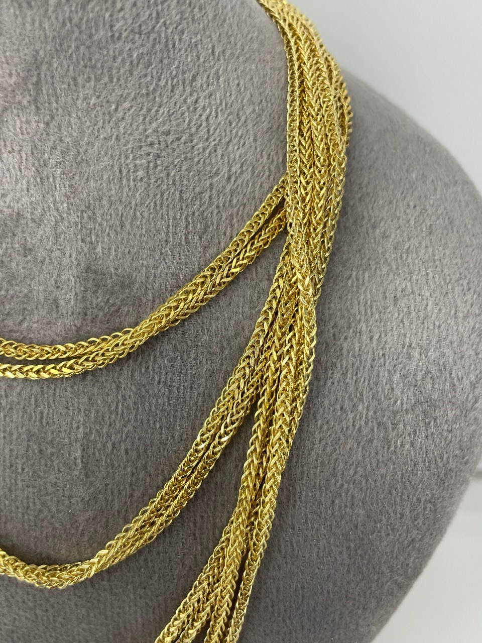 18K GOLD FRANCO(1.5mm)NECKLACE, Real Gold,Christmas Gift,Anniversary Gift, Birthday Gift, For Her, For Him, Boyfriend Gift, Girlfriend Gift.