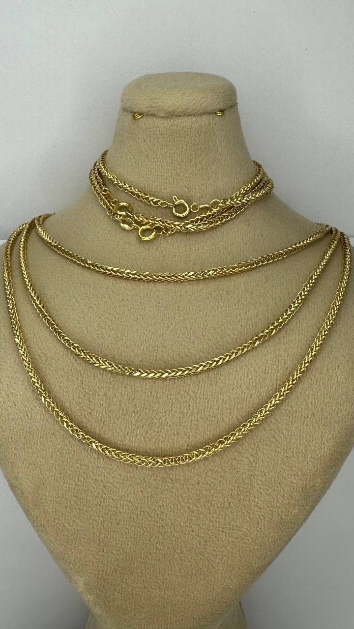 18K GOLD FRANCO(2.5mm)NECKLACE,Real Gold, Christmas Gift, Birthday Gift, Anniversary Gift, For Her, For Him, Boyfriend Gift, Girlfriend Gift